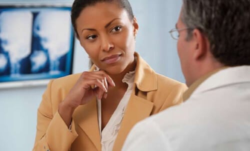 woman with doctor photo