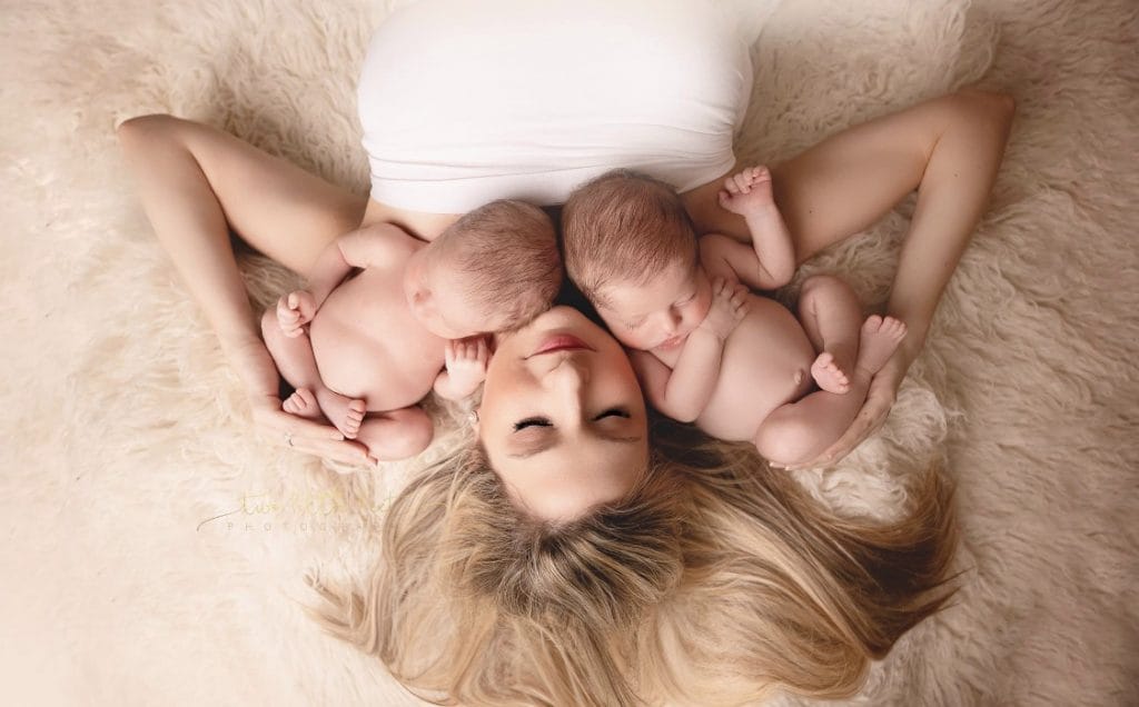 Jourdan Adams with twins Briar and Wyatt - photo credit Two Little Feet Photography