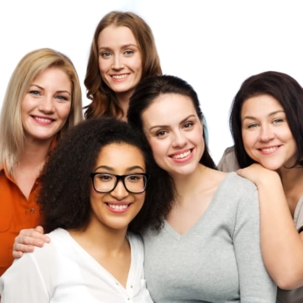 group of happy women for annual exams